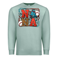 Seafoam Baseball nana leopard frame Premium Sweatshirt - LillyAllenDesigns
