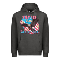 Charcoal Heather Stay fly for the 4th of July Premium Hoodie - FaDigitalArtStudio
