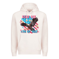 Pale Pink Stay fly for the 4th of July Premium Hoodie - FaDigitalArtStudio