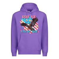 Purple Stay fly for the 4th of July Premium Hoodie - FaDigitalArtStudio