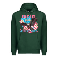 Sports Green Stay fly for the 4th of July Premium Hoodie - FaDigitalArtStudio