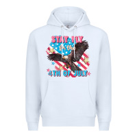 White Stay fly for the 4th of July Premium Hoodie - FaDigitalArtStudio