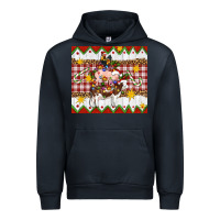 Navy Stacked Christmas Farm Urban Hoodie - Artiststas