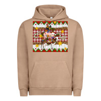 Pigment Burro Stacked Christmas Farm Urban Hoodie - Artiststas
