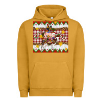 Pigment Peanut Butter Stacked Christmas Farm Urban Hoodie - Artiststas