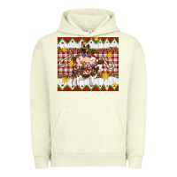 Pigment Pistachio Stacked Christmas Farm Urban Hoodie - Artiststas