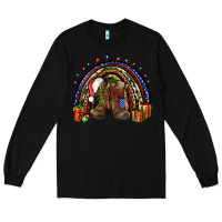 Black Army Christmas rainbow Long Sleeve Tee - NancyCooperArtShop