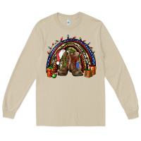 Mushroom Army Christmas rainbow Long Sleeve Tee - NancyCooperArtShop