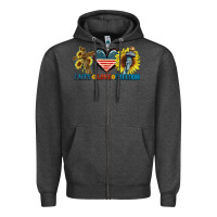 Charcoal Heather Fatih love freedom Zipper Hoodie - FaDigitalArtStudio