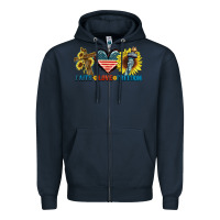 Navy Fatih love freedom Zipper Hoodie - FaDigitalArtStudio