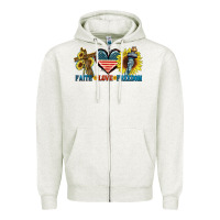 Oatmeal Heather Fatih love freedom Zipper Hoodie - FaDigitalArtStudio