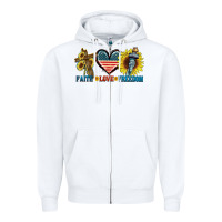 White Fatih love freedom Zipper Hoodie - FaDigitalArtStudio