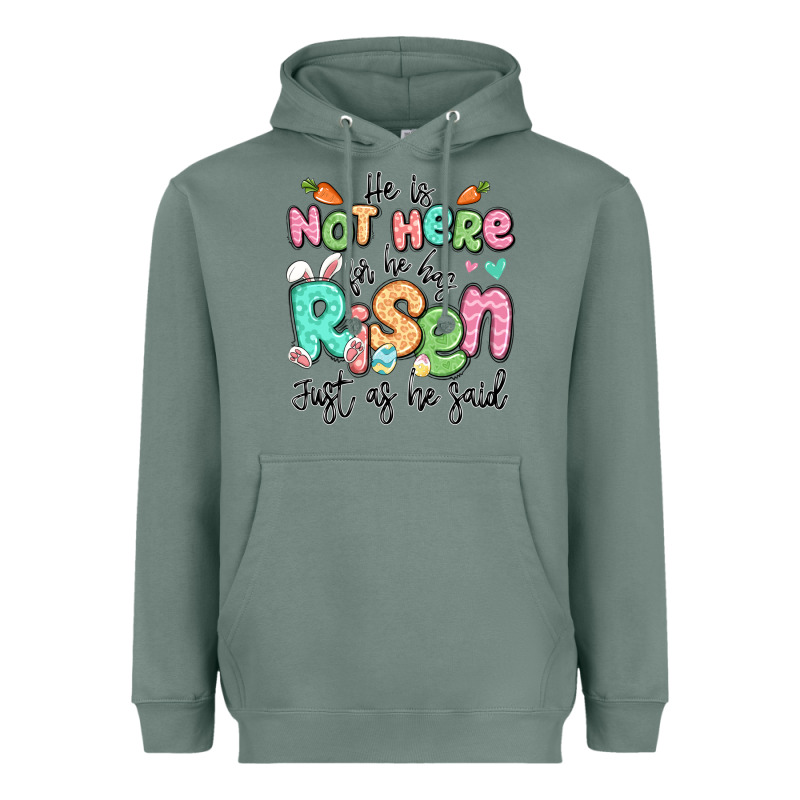 Easter He Is Not Here For He Has Risen Just As He Heavyweight Hoodie by LillyAllenDesigns | Teevron