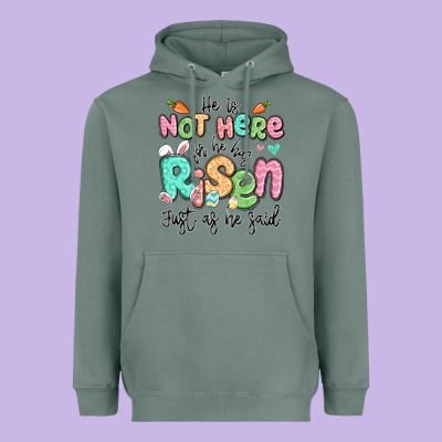 Easter He Is Not Here For He Has Risen Just As He Heavyweight Hoodie Designed By Lillyallendesigns