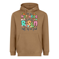 Toasted Coconut easter he is not here for he has risen just as he Heavyweight Hoodie - LillyAllenDesigns