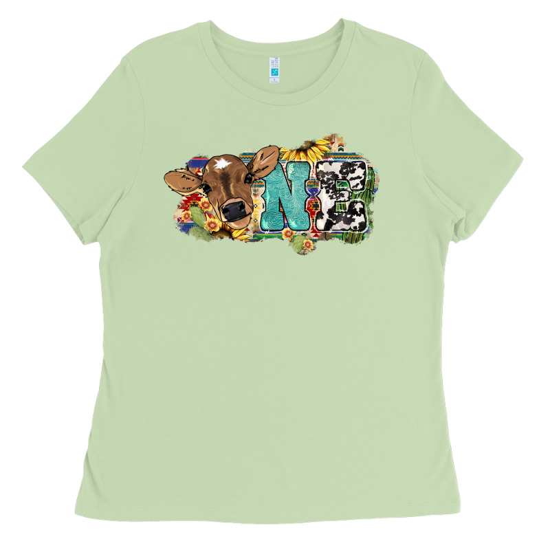 One Baby Cow Ladies Tee by NancyCooperArtShop | Teevron