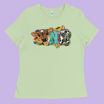 One Baby Cow Ladies Tee Designed By Nancycooperartshop