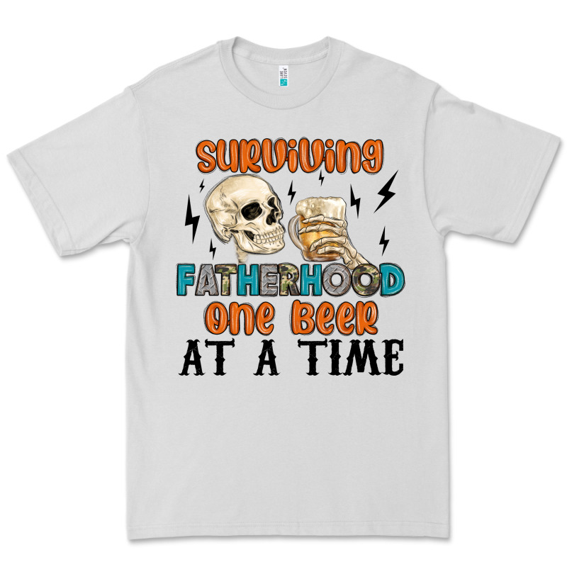 Surviving Fatherhood One Beer At A Time Premium Tee by MaliasSmallBusiness | Teevron
