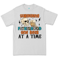 Dove Grey surviving fatherhood one beer at a time Premium Tee - MaliasSmallBusiness