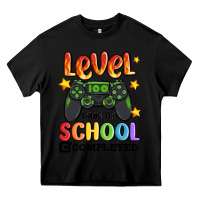 Black level 100 days of school completed Heavy Core Tee - MaliasSmallBusiness