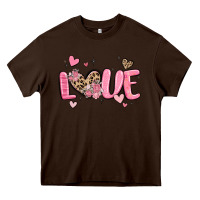 Chocolate Brown love valentines day Heavy Core Tee - MaliasSmallBusiness
