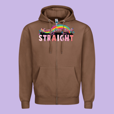 I Can't Even Think Straight Zipper Hoodie Designed By Fadigitalartstudio