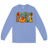 Colony Blue Welcome Fall Long Sleeve Tee - NancyCooperArtShop