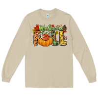 Mushroom Welcome Fall Long Sleeve Tee - NancyCooperArtShop