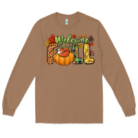 Toasted Coconut Welcome Fall Long Sleeve Tee - NancyCooperArtShop