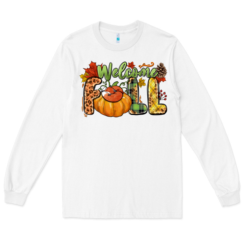 Welcome Fall Long Sleeve Tee by NancyCooperArtShop | Teevron