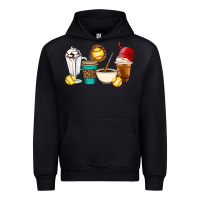 Black Softball coffee cups Urban Hoodie - Artiststas