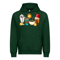 Foreset Green Softball coffee cups Urban Hoodie - Artiststas