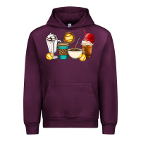 Mauve Wine Softball coffee cups Urban Hoodie - Artiststas