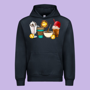 Softball Coffee Cups Urban Hoodie Designed By Artiststas