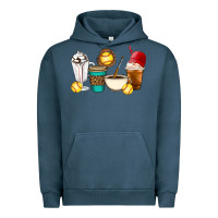 Pigment Midnight Navy Softball coffee cups Urban Hoodie - Artiststas