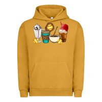 Pigment Peanut Butter Softball coffee cups Urban Hoodie - Artiststas