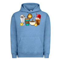 Pigment Pebble Blue Softball coffee cups Urban Hoodie - Artiststas