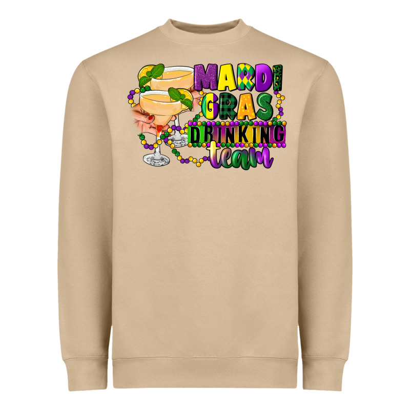 Mardi Gras Drinking Team Margaritas Heavyweight Sweatshirt by CowGirlArtShop | Teevron