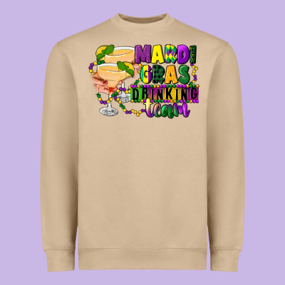Mardi Gras Drinking Team Margaritas Heavyweight Sweatshirt Designed By Cowgirlartshop