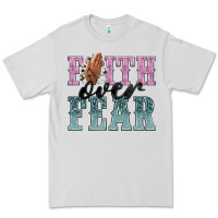 Dove Grey faith over fear Premium Tee - NancyCooperArtShop