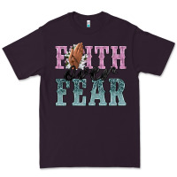 Plum faith over fear Premium Tee - NancyCooperArtShop
