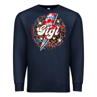 Navy Western Gigi Patriotic 4th of July Premium Sweatshirt - LillyAllenDesigns