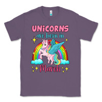 Lavender unicorns are born in march Classic Tee - Jasminsmagicworld