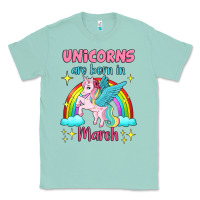 Seafoam unicorns are born in march Classic Tee - Jasminsmagicworld