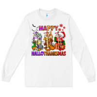 White happy hallothanksmas coffee cups Long Sleeve Tee - texasbilliewilder
