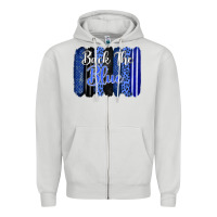 Dove Grey Back the blue brushstrokes Zipper Hoodie - FaDigitalArtStudio