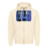 Sandshell Back the blue brushstrokes Zipper Hoodie - FaDigitalArtStudio