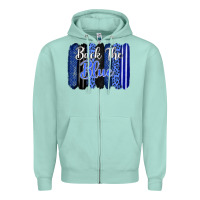 Back The Blue Brushstrokes Zipper Hoodie | Teevron