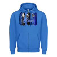 True Royal Back the blue brushstrokes Zipper Hoodie - FaDigitalArtStudio