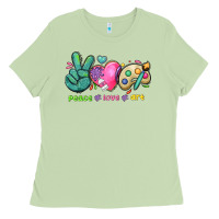 Peace Love Art Ladies Tee | Teevron